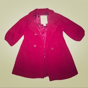 Gap girl size 3 toddler maroon pea coat